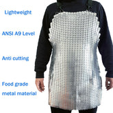 Aluminium Chainmail Cut Resistant Apron Adjustable Shoulder Strap x-chainmail